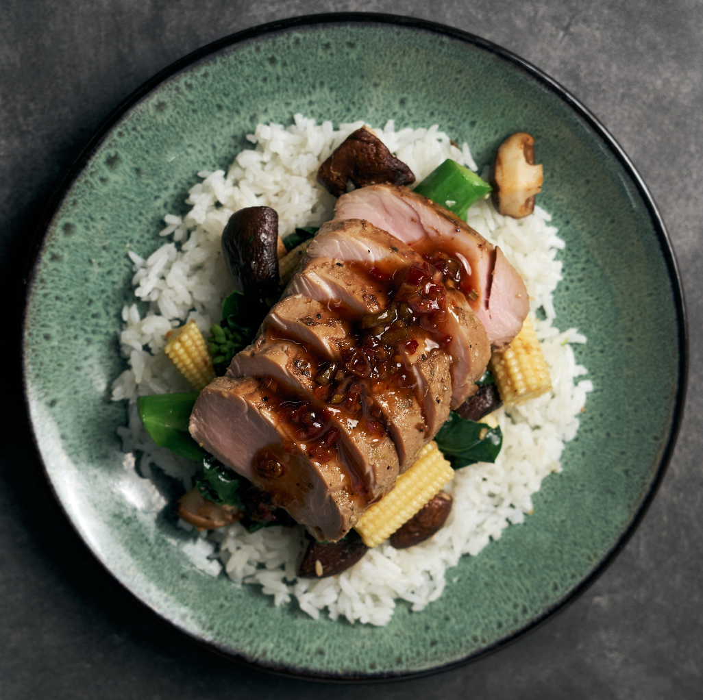 Burmese Style Roasted Lean Pork Tenderloin & Jasmine Rice(Signature