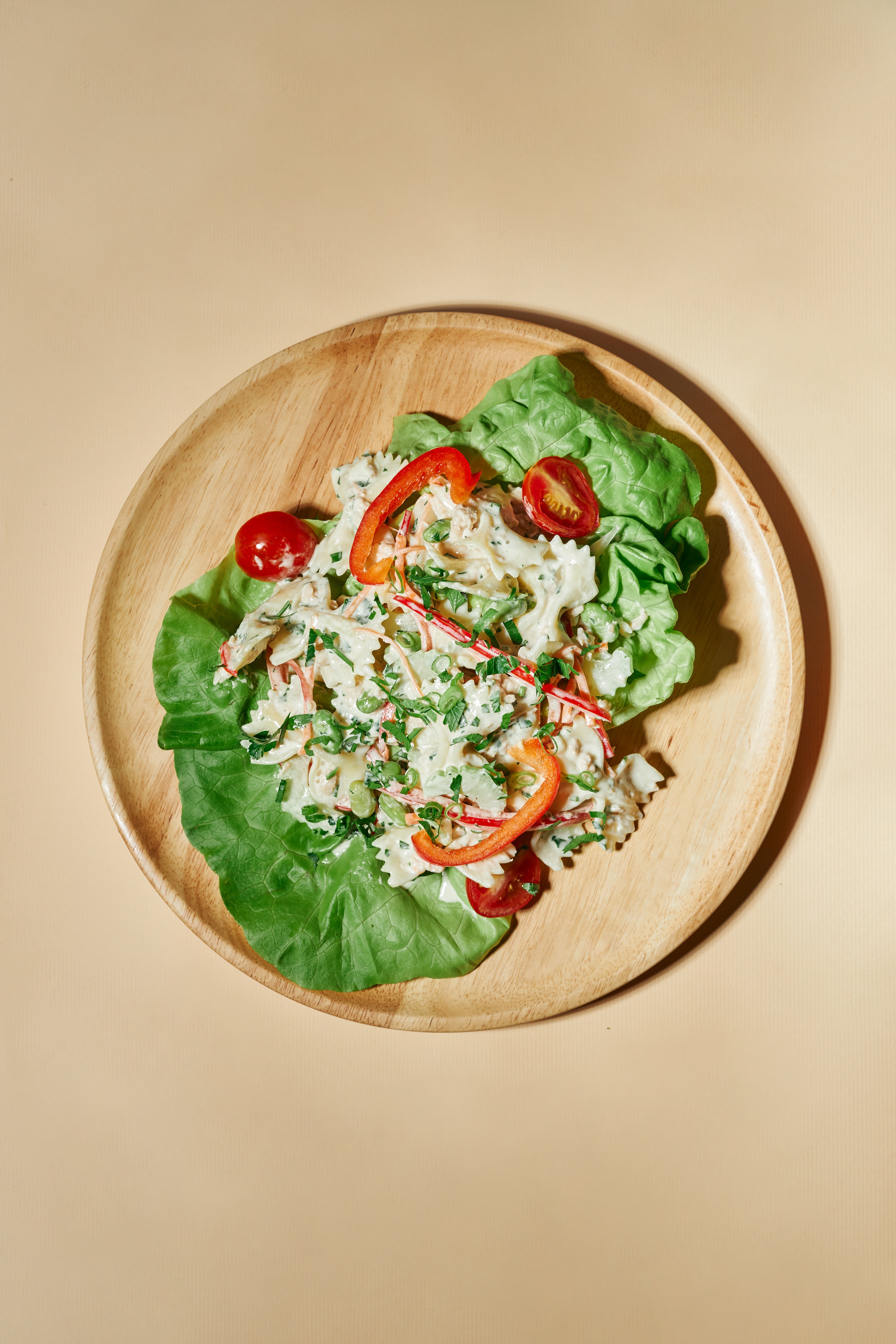 Tuna Bow Tie Pasta Salad, Celery, Carrot, Red Capsicum, Edamame Beans