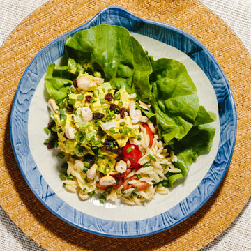 Curry Chicken Salad with Butter Lettuce, Green Apples, Raisins & Toasted Cashews