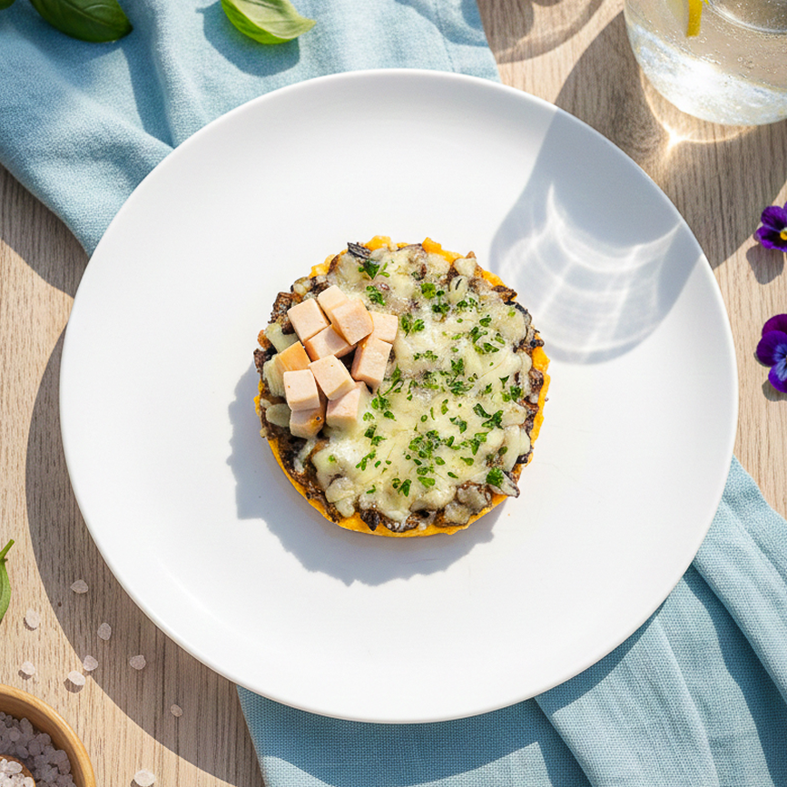 Smoked Chicken Scramble With Cheesy Mushrooms – Nutrition Kitchen SG