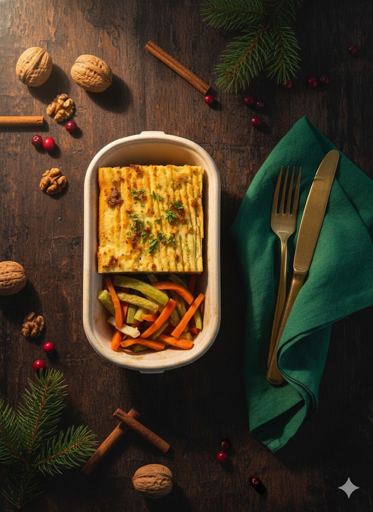 Winter Cottage Pie with Oven-Baked Veggie Fries