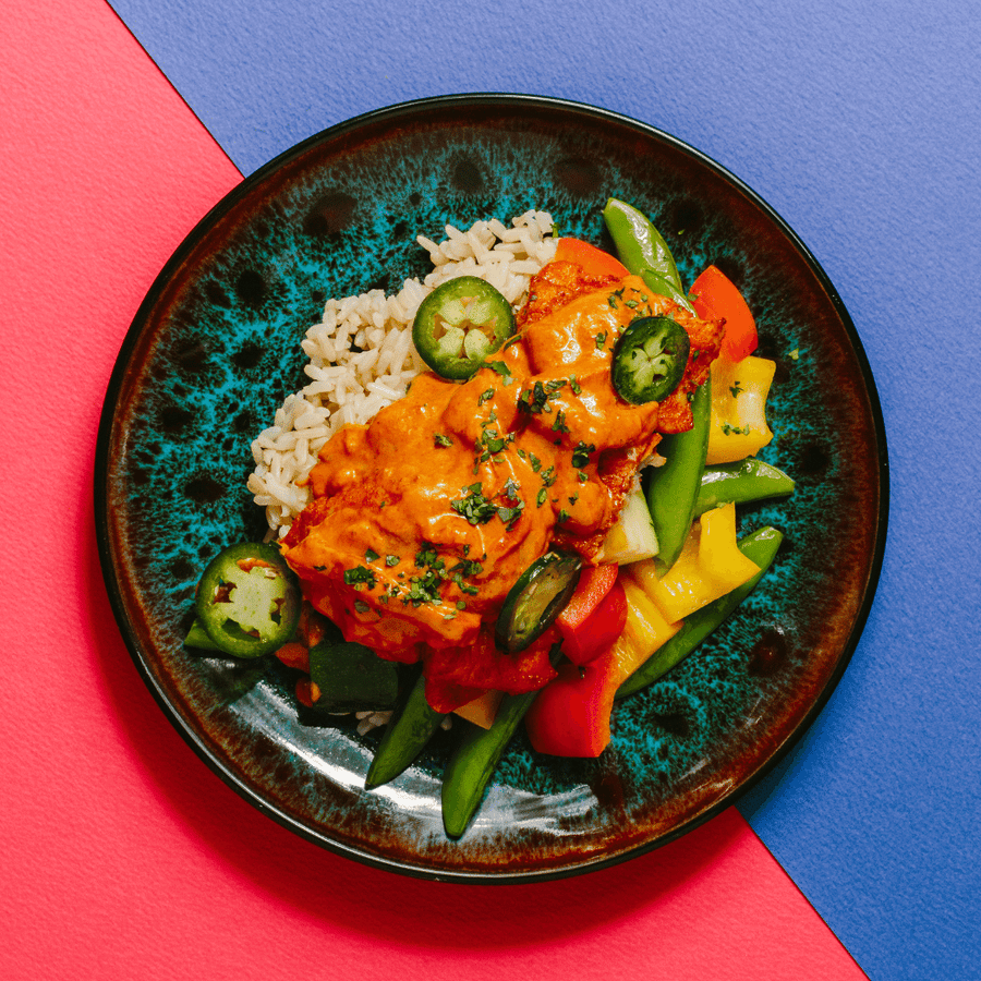 Brazilian Fish Stew with Sole Fish, Peppers, Coconut &  Brown Rice