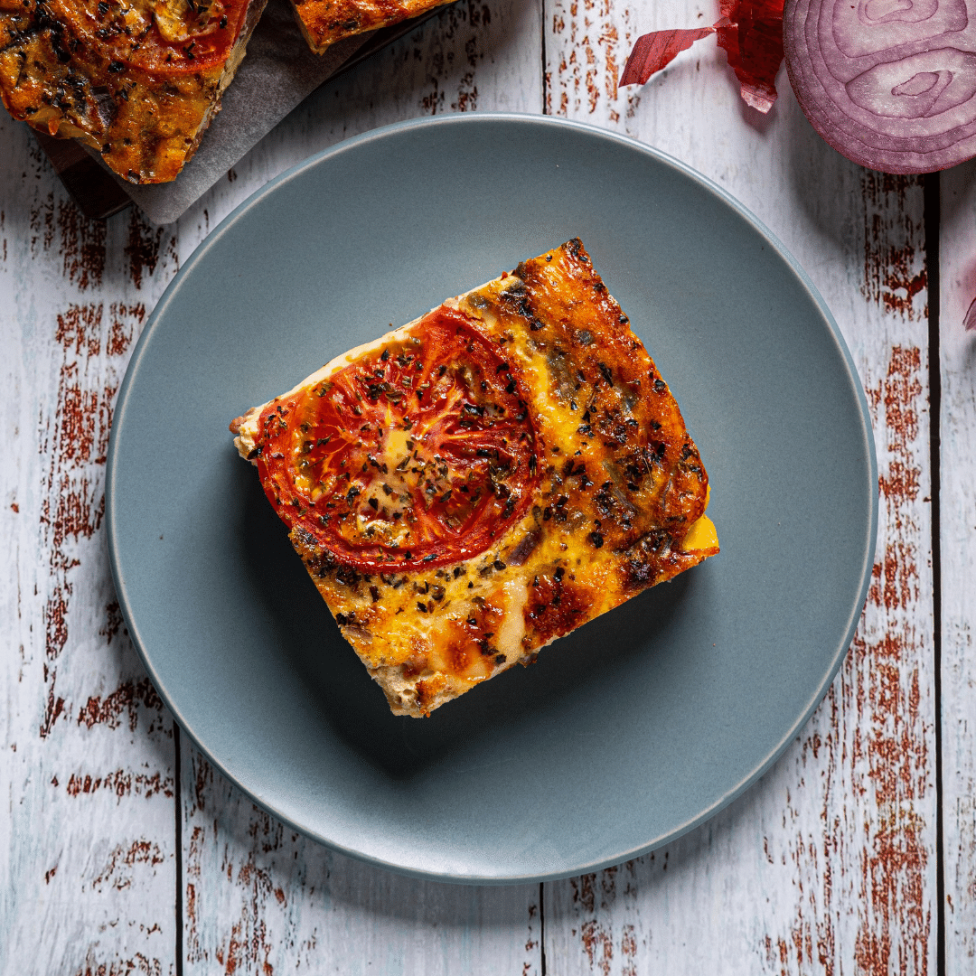 Caprese Frittata with Sliced Tomatoes, Italian Sausage & Fresh Mozzarella